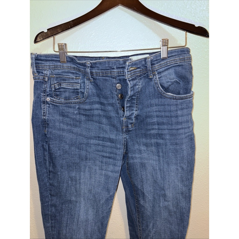 Jeans Blue Wash 4 Button Up Fly Size 34x30